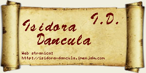 Isidora Dančula vizit kartica
